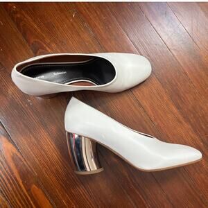 Proenza Schouler White Leather Mirrored Glove Heel